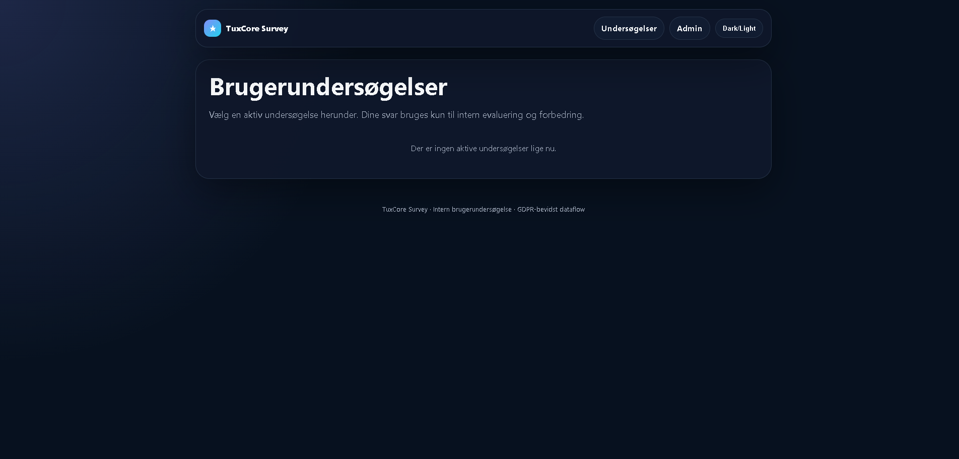 TuxCore Survey – Brugerundersøgelser